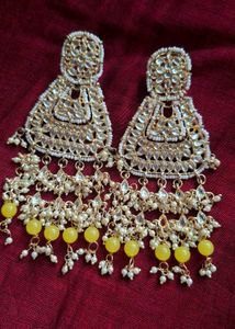 Stunning Kundan & Pearl Drop Earrings