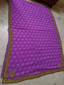 Levander Saree With Unstitched Blouse Piece