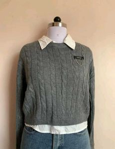 Gray Knit Sweater