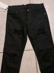 V. Gold Black Jeans For Men