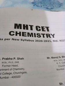 MHT CET CHEMISTRY