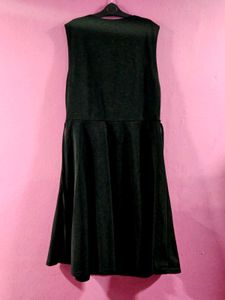 Imported Sleeveless Matte Black Dress