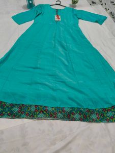 Set of 3 Kurtis - Teal, Olive, Coral - Size L