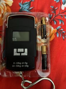 Portable electronic scale with battery