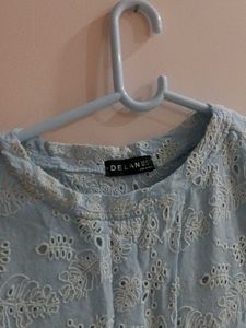 Light Blue Eyelet Dress