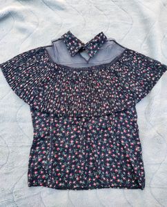 Floral Cape Top