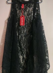 Black free size new shrug with label