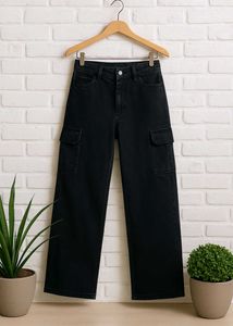 Black Cargo Jeans