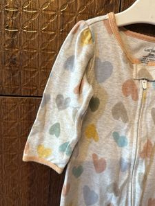 Carter&#39;s Heart Print Footed Pajamas - 9M