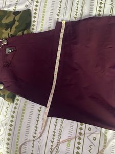 Burgundy Pinafore Dress