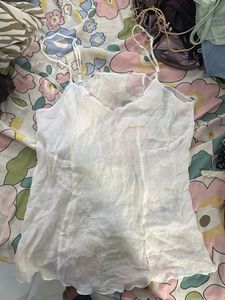 White Sleeveless Top