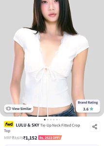 V neck cute top