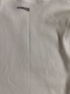 H&amp;M Typographical Embroided Ribbed Fitted Tee