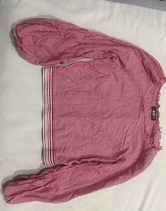 Red Gingham Long Sleeve Top