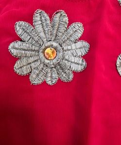 Elegant Pink Stone Embroidered Saree
