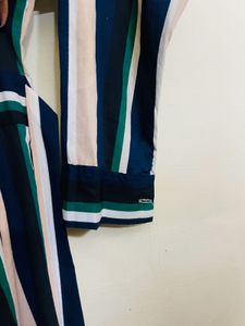 Multicolour Striped Long Maxi Dress For Women