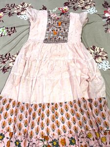 Long Anarkali Kurti Combo Set