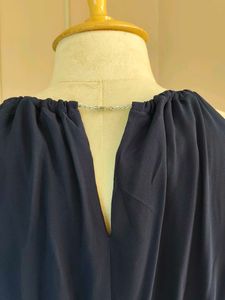 Navy Blue Elegant Halter Neck Maxi Dress