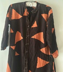 Beautiful Collared Long 3/4th Sleeves  Kurti