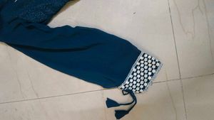 Elegant Teal Embroidered Anarkali