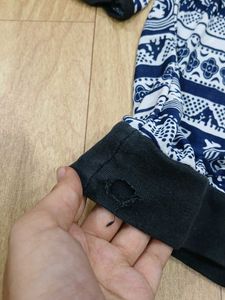 Patterned Long Sleeve Top
