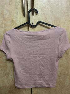 H&amp;M Dusky Pink Crop Top
