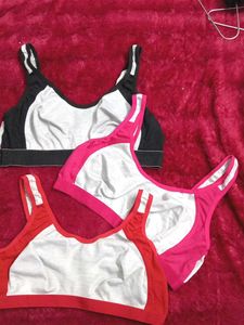 Pack of 3 Cotton Sports Bras | Daily Wear | Best D