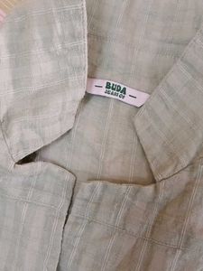 Striped pista Green Shirt