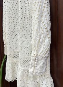 H&amp;M White Eyelet Dress