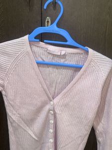 Pink Cardigan Sweater