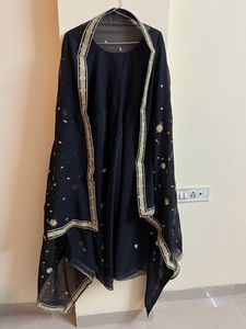 Black Anarkali Suit With Dupatta
