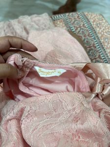 Pink Lace Maxi Dress