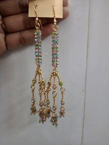 Multi Colour Unique Long Earrings