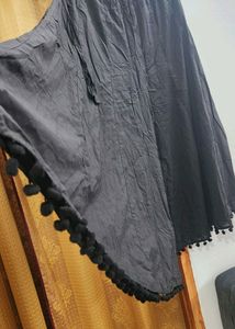 Black Full Flair Plazo