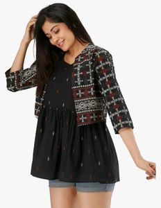 Elegant Black Tunic With Jacket 😍❤️