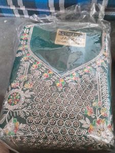 Emerald Green Embroidered Jarkan Suit
