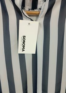 Sonoma Navy Blue Striped Blousen Top (Women&#39;s)