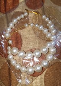 Pearl Hoops 🤍🤍