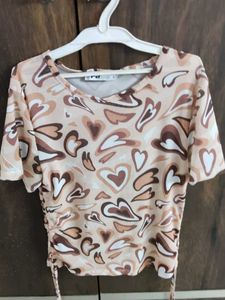 Brown Net Top
