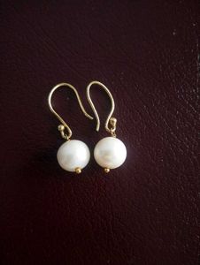 Real Pearl Drop Earrings