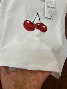 Shein Cute Cherry Print Top