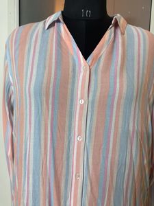 ENERGY Striped Button-Up Shirt