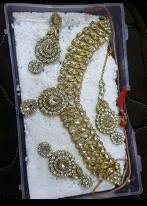 Necklace Set And Pink Lehenga Combo Pack