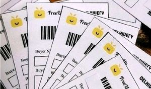 30 Pcs Of Free.  up Shipping Label