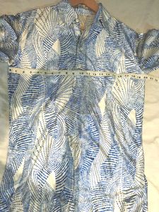 Vintage Blue Patterned Shirt
