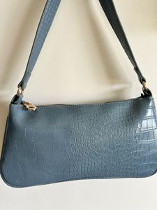 LOV Blue Croc Shoulder Bag