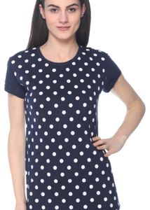 Women Printed Round Neck Regular Tshirt