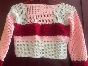 Crochet Crop Top Sweater