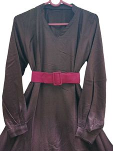 Elegant Maroon Maxi Dress