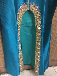 Sea Green Colour Part Wear Kurta And Chunni